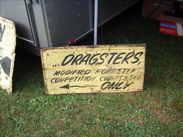 Onondaga Dragway - Old Sign From Ron Gross